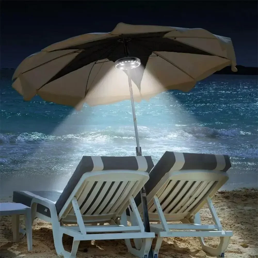 2PC Patio Umbrella Light 3Brightness Modes Cordless 28 LED Lights-4 x AA Battery